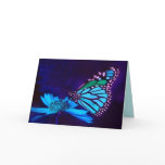 Butterfly in Blue Light  Love Card