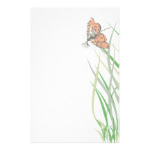 Butterfly in Grass Stationary Customized Stationery