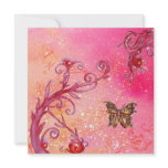 BUTTERFLY IN PINK SPARKLES 2 Elegant Wedding Party invitations