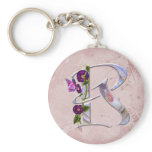 Butterfly Initial R keychains