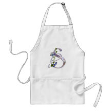 Butterfly Initial S Aprons