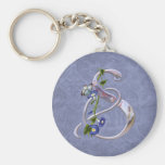 Butterfly Initial S Key Chains