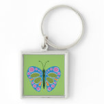 Butterfly Jam Blue keychains