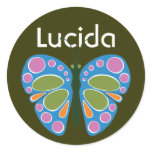 Butterfly Jam Blue stickers