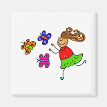 Butterfly Kid Magnets