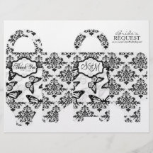 Butterfly Kisses Bold Favour Basket Template Flyer Design