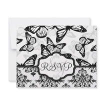 Butterfly Kisses Bold RSVP Card B2 Invitation