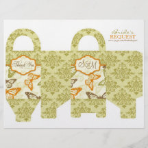 Butterfly Kisses Charming Favour Basket Template Custom Flyer