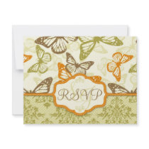 Butterfly Kisses Charming RSVP Card B2 Personalized Announcements