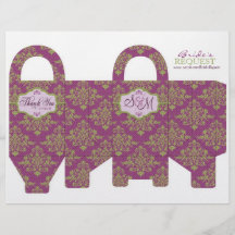 Butterfly Kisses Flirt Favour Basket Template 2 Full Color Flyer