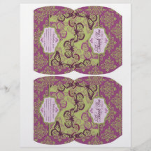 Butterfly Kisses Flirt Puff Box Template Personalized Flyer