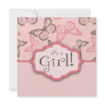 Butterfly Kisses Invitation Square