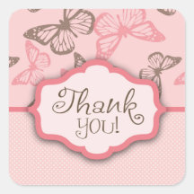 Butterfly Kisses TY Square Sticker