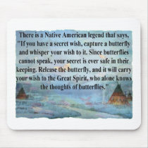 Butterfly legend mouse mat