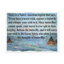 Butterfly legend postcard