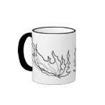 butterfly line drawing coffee mug