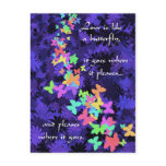Butterfly Love/Colourful-Quote postcards