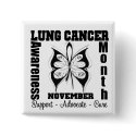 Butterfly - Lung Cancer Awareness Month buttons