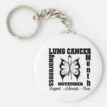 Butterfly - Lung Cancer Awareness Month Keychains