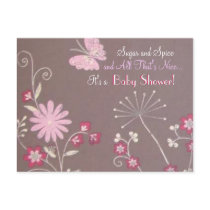 Butterfly Meadow Baby Shower Invite