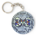 Butterfly Message keychains