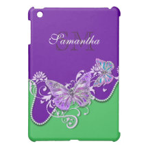 Butterfly monogram girls name