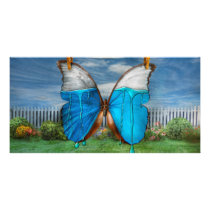 Butterfly - Morpho - I hate it when the colours ru Photo Card