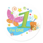 Butterfly: My first birthday Stickers