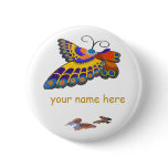 Butterfly name badge buttons