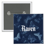 Butterfly Name Tag Button