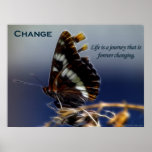 Butterfly of Change Motivational Poster posters