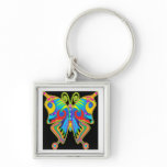 Butterfly on Black keychains