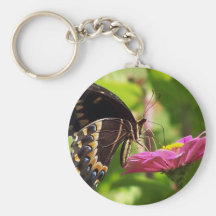 Butterfly on daisy keychains