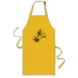 Butterfly On Leafy Vine aprons