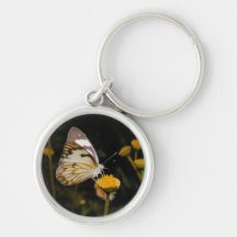 Butterfly on Marigold Key Chain