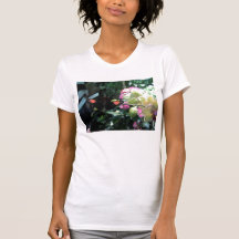 Butterfly on orchid t-shirt