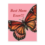 Butterfly on Pink Happy Mother's Day!!! Postcards