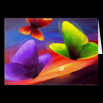 Butterfly Painting Art - Multi cards