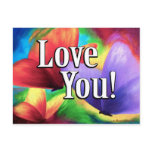 Butterfly Parade Love Colours Art - Multi postcards
