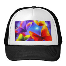 Butterfly Parade Painting Art - Multi Mesh Hat