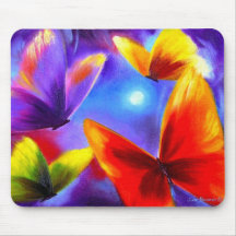 Butterfly Parade Painting Art - Multi Mouse Mats