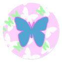 Butterfly Pastel Easter Pattern Sticker