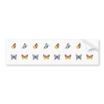 Butterfly Pattern: Vector Art Bumper Sticker