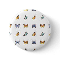 Butterfly Pattern: Vector Art Buttons