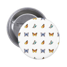 Butterfly Pattern: Vector Art Buttons