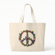 Butterfly Peace Symbol Tote Bag