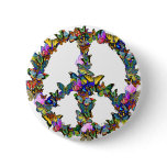 Butterfly Peace Symbol buttons