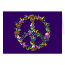 Butterfly Peace Symbol Card