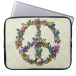 Butterfly Peace Symbol Computer Sleeves