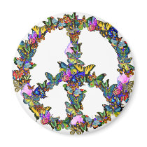 Butterfly Peace Symbol Magnet
